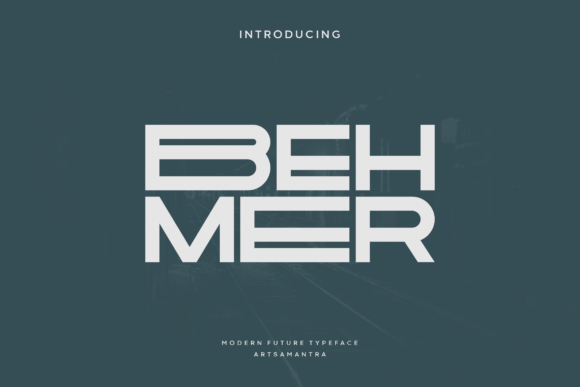 Behmer Display Font for Editorial Design and Publication Branding