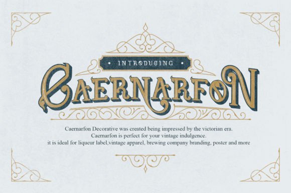 Caernarfon Victorian Serif Display Font for Campaign Designers
