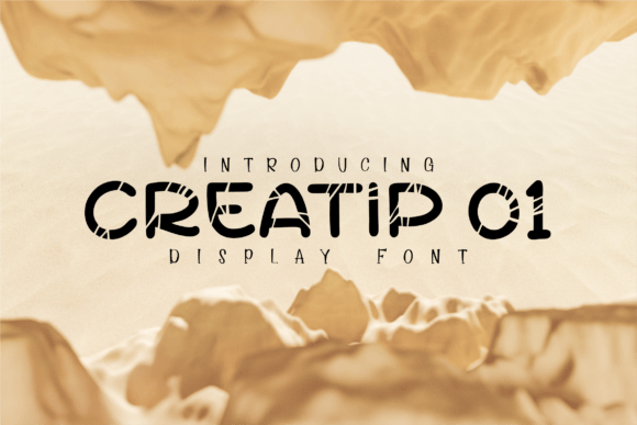Creatip 01 Display Font: Broken Letters for Artistic Branding Projects