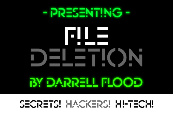 File Deletion Font for Futuristic Web Design and Digital Branding