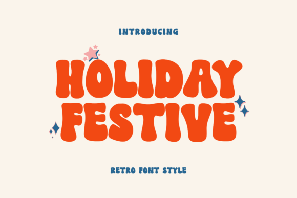 Holiday Festive: A Retro Display Font for Handmade Products