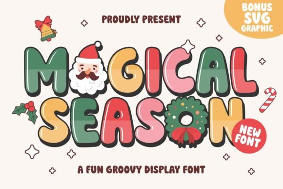 Magical Season Font: A Bold Retro Display Typeface for Handmade Products