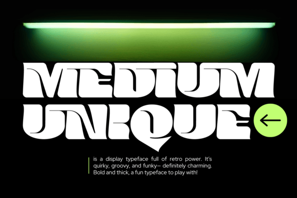 Medium Unique Display Font: Retro Vibes for Handmade Products