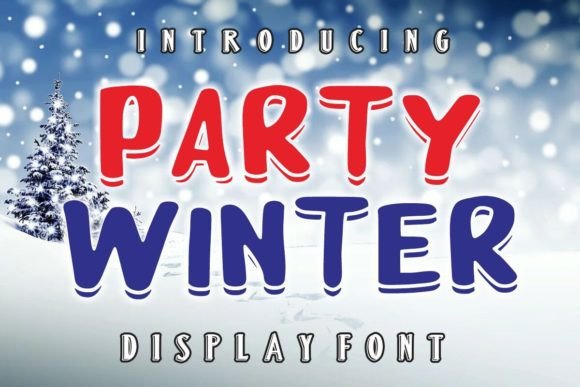 Party Winter: A Festive Display Font for Editorial Design