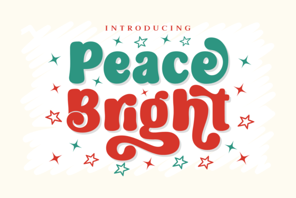 Peace Bright: A Festive Display Font for Seasonal Campaigns