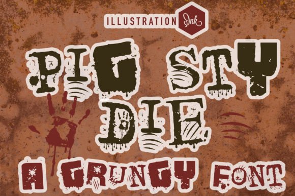 Pig Sty Die: A Whimsical Display Font for Modern Designers