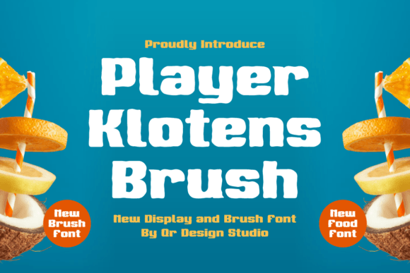 Player Klotens Brush: A Quirky Display Font for Bold Designs