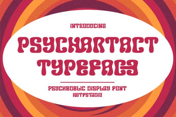 Psychartact: A Retro Display Font for Bold Psychedelic Branding