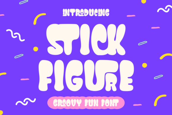 Stick Figure Groovy Display Font for Handmade Product Designs