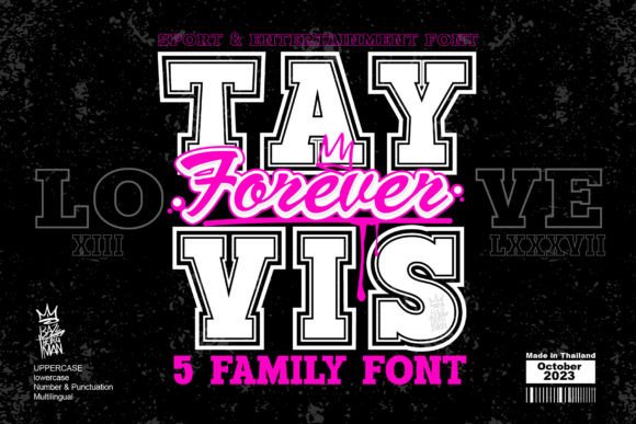 Tayvis Forever Font for Crafters and Product Creators