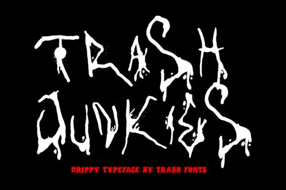 Trash Junkies Display Font for Horror and Dark Branding Projects